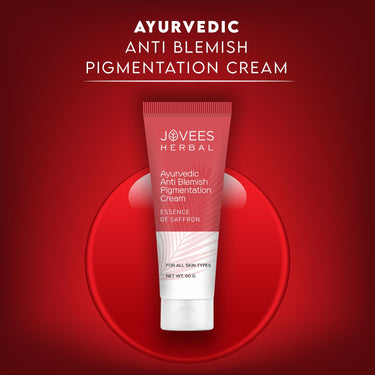 Jovees Herbal Anti-Blemish Pigmentation Cream with Saffron | Reduces Dark Spots, Acne Scars & Pigmentation | Ayurvedic Formula with Almond, Coconut & Olive Oil for Skin Brightening & Even Tone | For All Skin Types